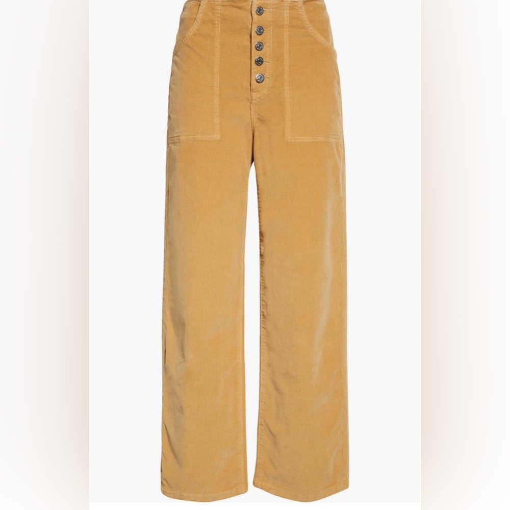Veronica Beard Crosbie crop wide leg corduroy pants